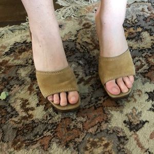 Stuart Weitzman suede slip in heel